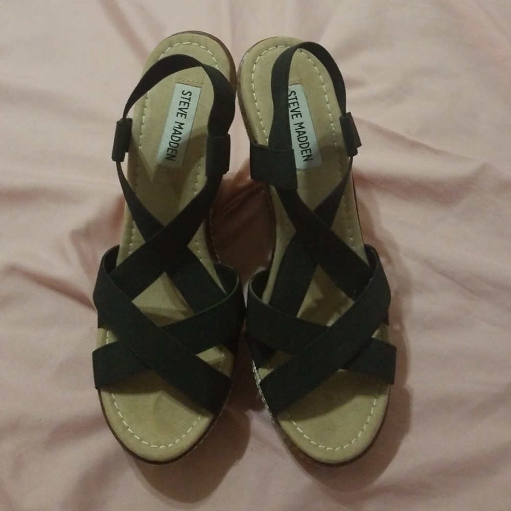 black strap wedges